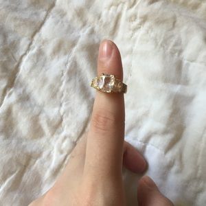 CZ gold ring
