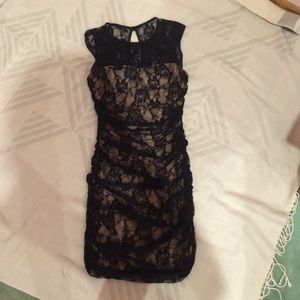 Ruby Rox Black Lace Bodycon Dress