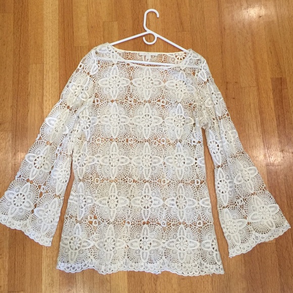 Boston Proper White Beach Cover Up