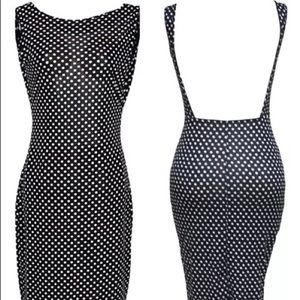 Sexy Backless Polka Dot Party Dress