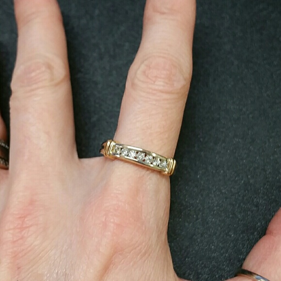 14k White Gold 1/3ct Diamond Band