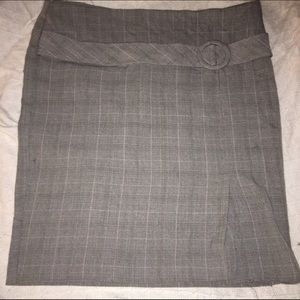 Plaid A line skirt with belt