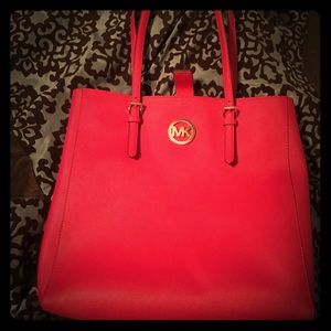 Red Michael Kors Purse