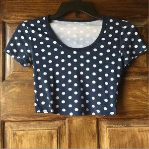 American Apparel Polka Dot Crop Top