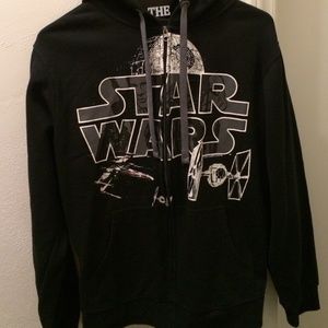 Star Wars zip up hoodie-black