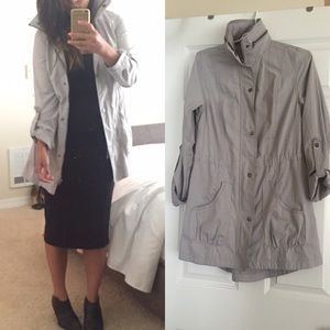 Water resistant light weight jacket with hoodie