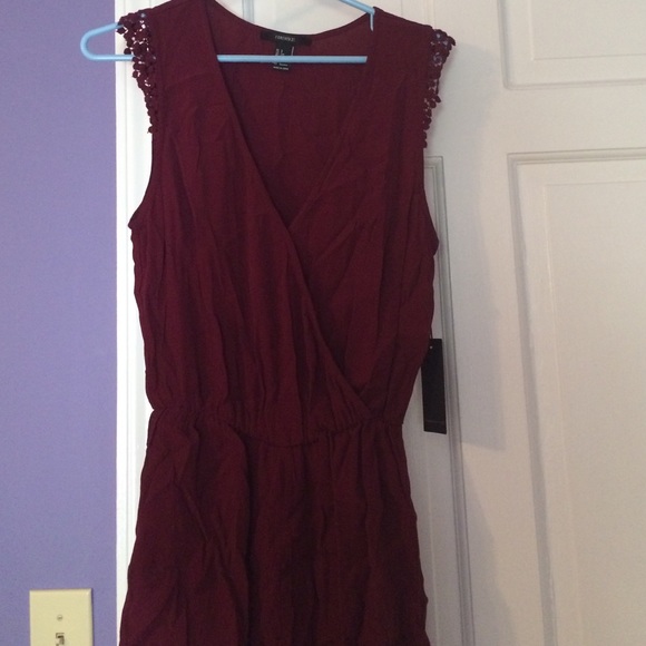 Maroon forever 21 romper