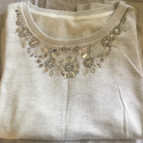 FLASH SALE Jeweled lightweight sweatshirt