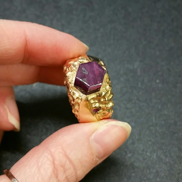 14k Gold Ruby Crystal Custom Ring