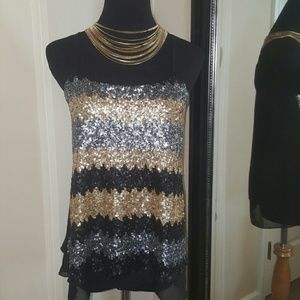 Sequin front racer back tank