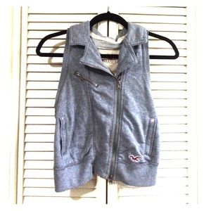 Hollister asymmetric zipper vest