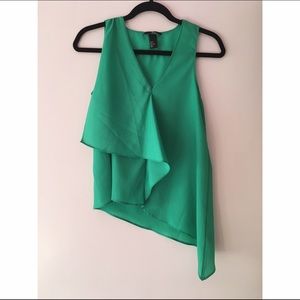 Asymmetrical Green Tank Top