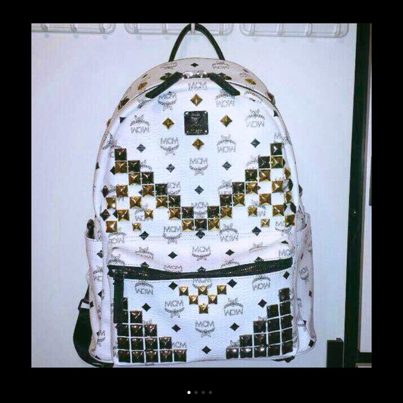 mcm backpack white