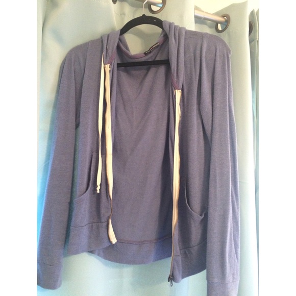 brandy melville blue zip up sweater
