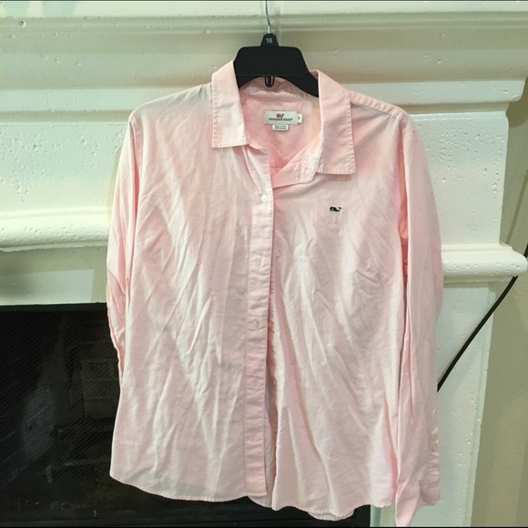 Vineyard Vines pale pink Oxford size 16