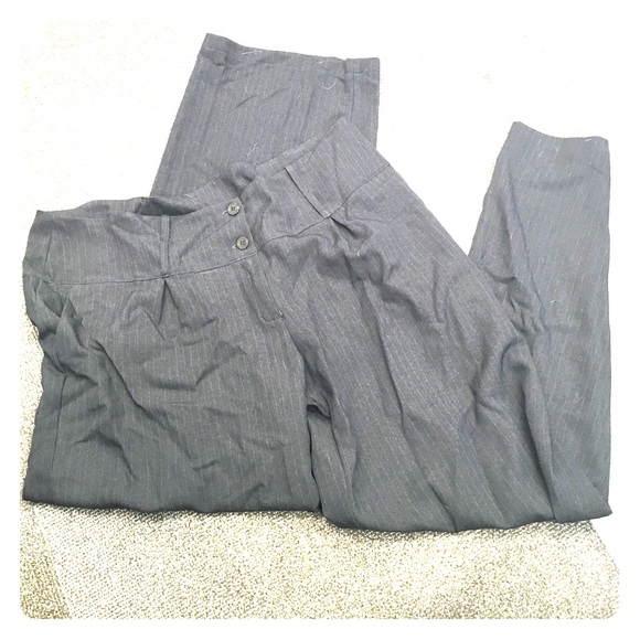 Soft grey pinstripe dress pants NWT