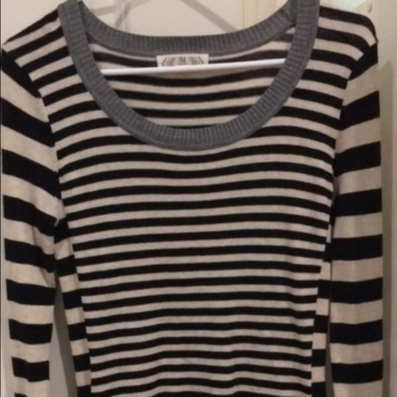 Striped Sweater, Black and White