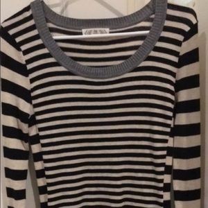 Striped Sweater, Black and White