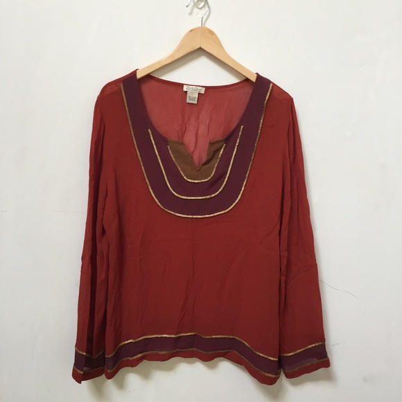 Beaded Lucky Brand top
