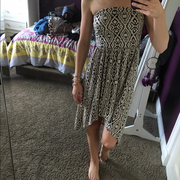 High-low Aztec pattern dress
