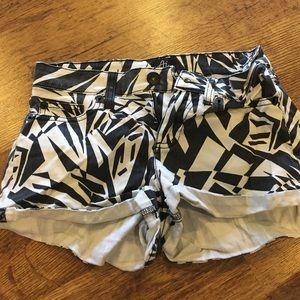 Black and white funky shorts