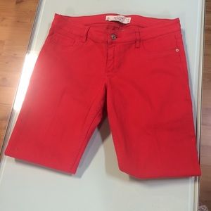Abercrombie and Fitch Red Skinny Jeans