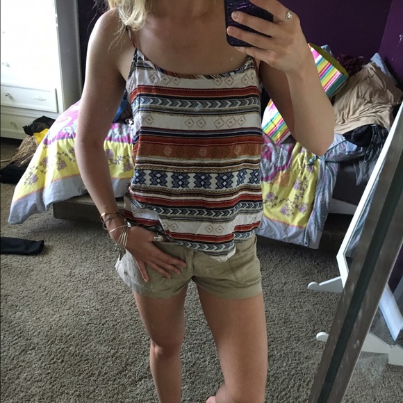 Tribal/Aztec pattern tank top