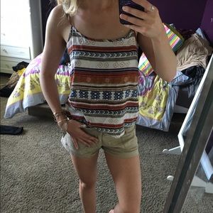 Tribal/Aztec pattern tank top