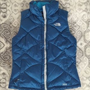 Teal North Face Puffy Vest