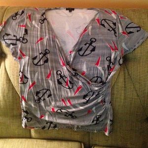 Talbots wrap top