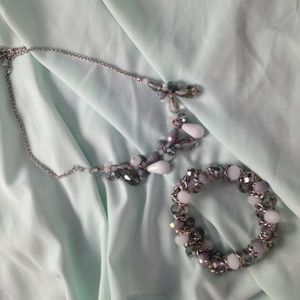 Beautiful blue crystal jewelry set