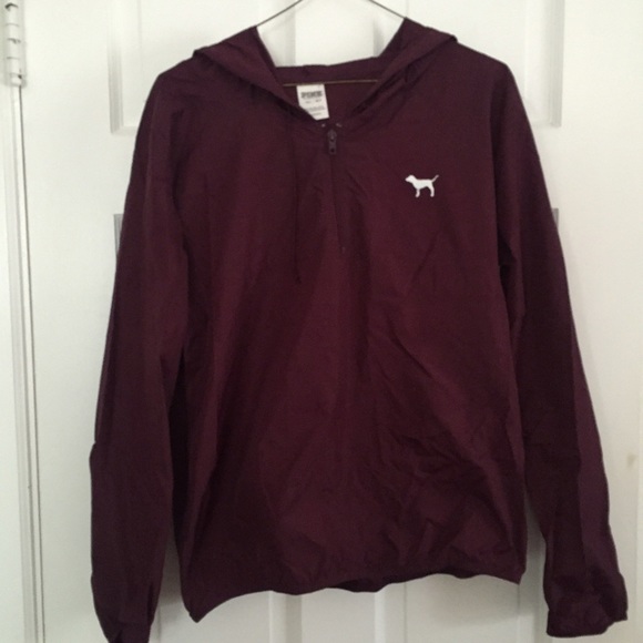 Victoria's Secret PINK: Red/Maroon Rain Jacket