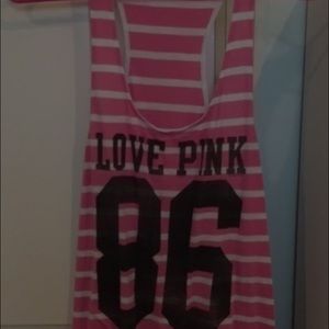 PINK Striped Tank Top