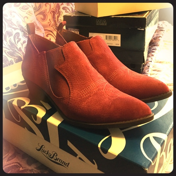 Lucky Brand "Joelle"  Ruby Wine Booties
