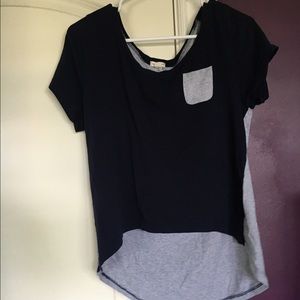Navy & Grey Baseball Pocket tee