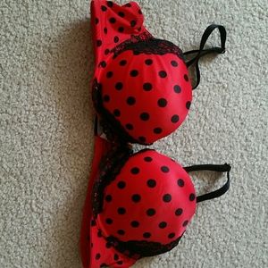Sale!Victoria's Secret red bra w/ black poka dots.