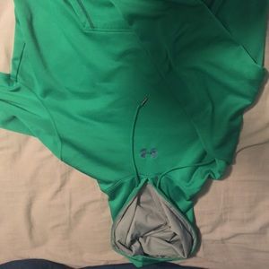 Gently used green under armor hoodie