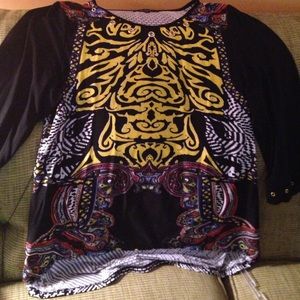 Graphic statement top 14w or 1x