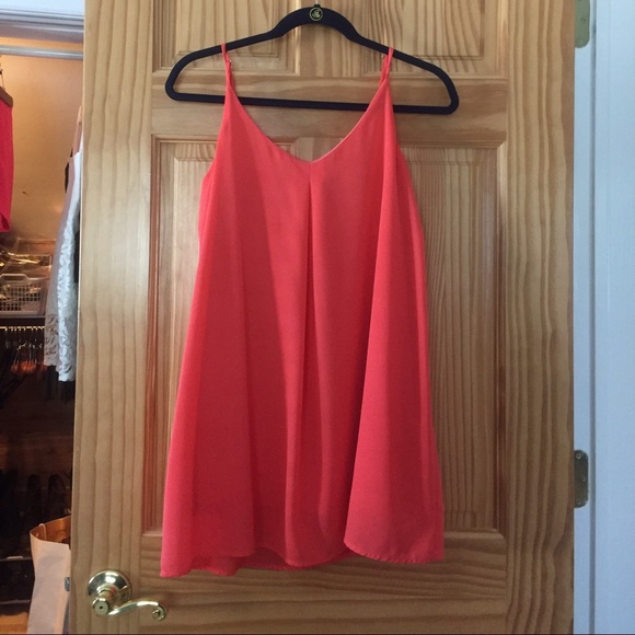 Tobi coral shift dress