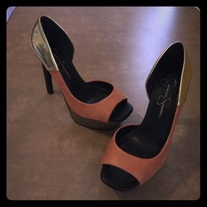 Multi colored Jessica Simpson heels