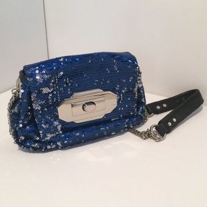ORYANY blue sequin purse