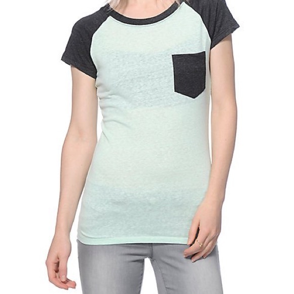 Empyre Petra Mint and Charcoal T-Shirt