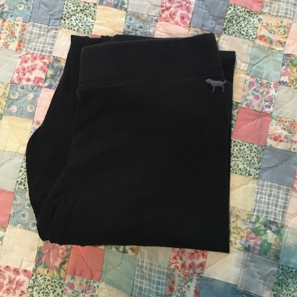 Victoria Secret Pink Black Leggings - Picture 1 of 3