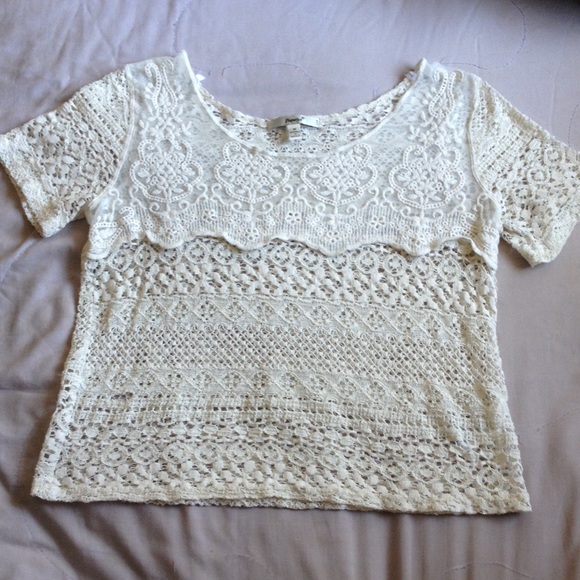 Cream Embroidered Top