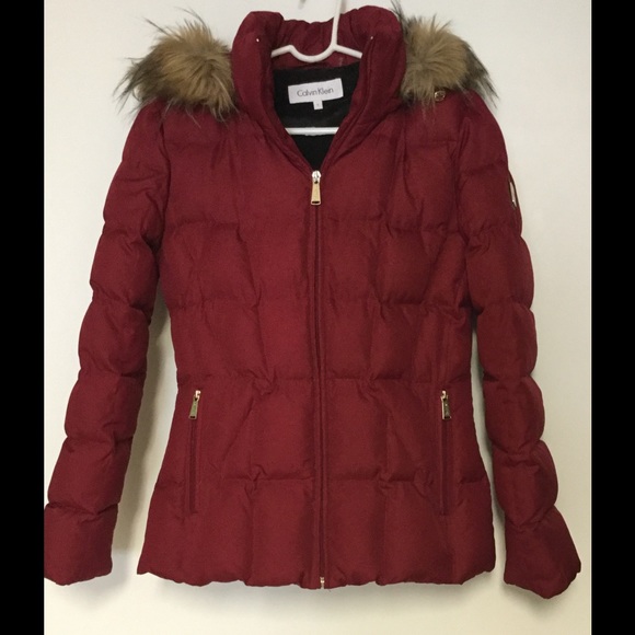 Calvin Klein Women's Down Coat with Hoodie  Size S