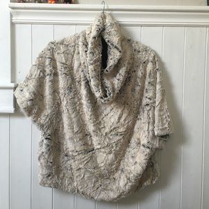 Cozy Faux Fur Cowl Neck Pullover