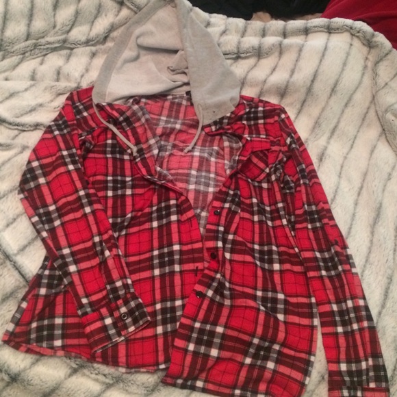 plaid button up