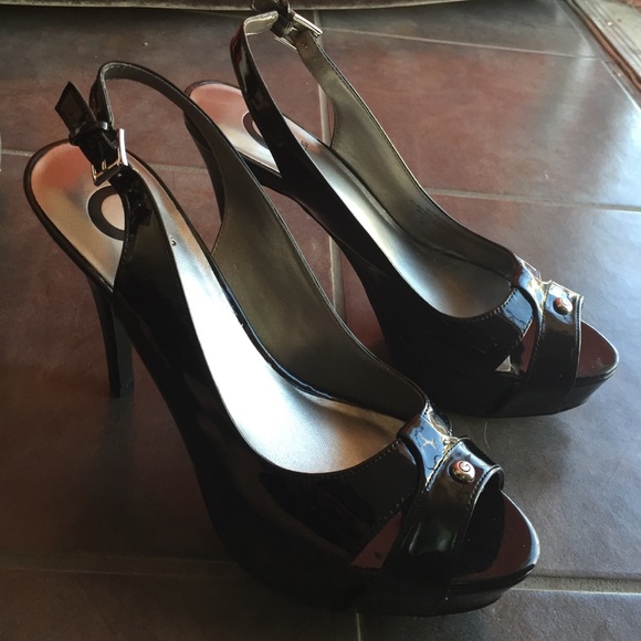 Guess peep toe heels