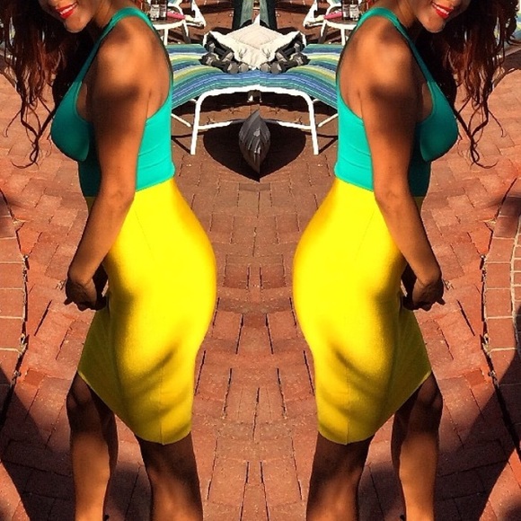 Wow Couture yellow bandage skirt