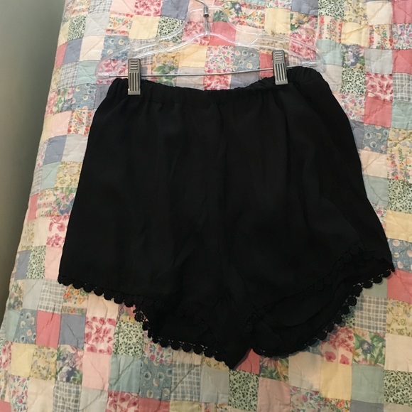 Brandy Melville Black Soft Shorts with Trim